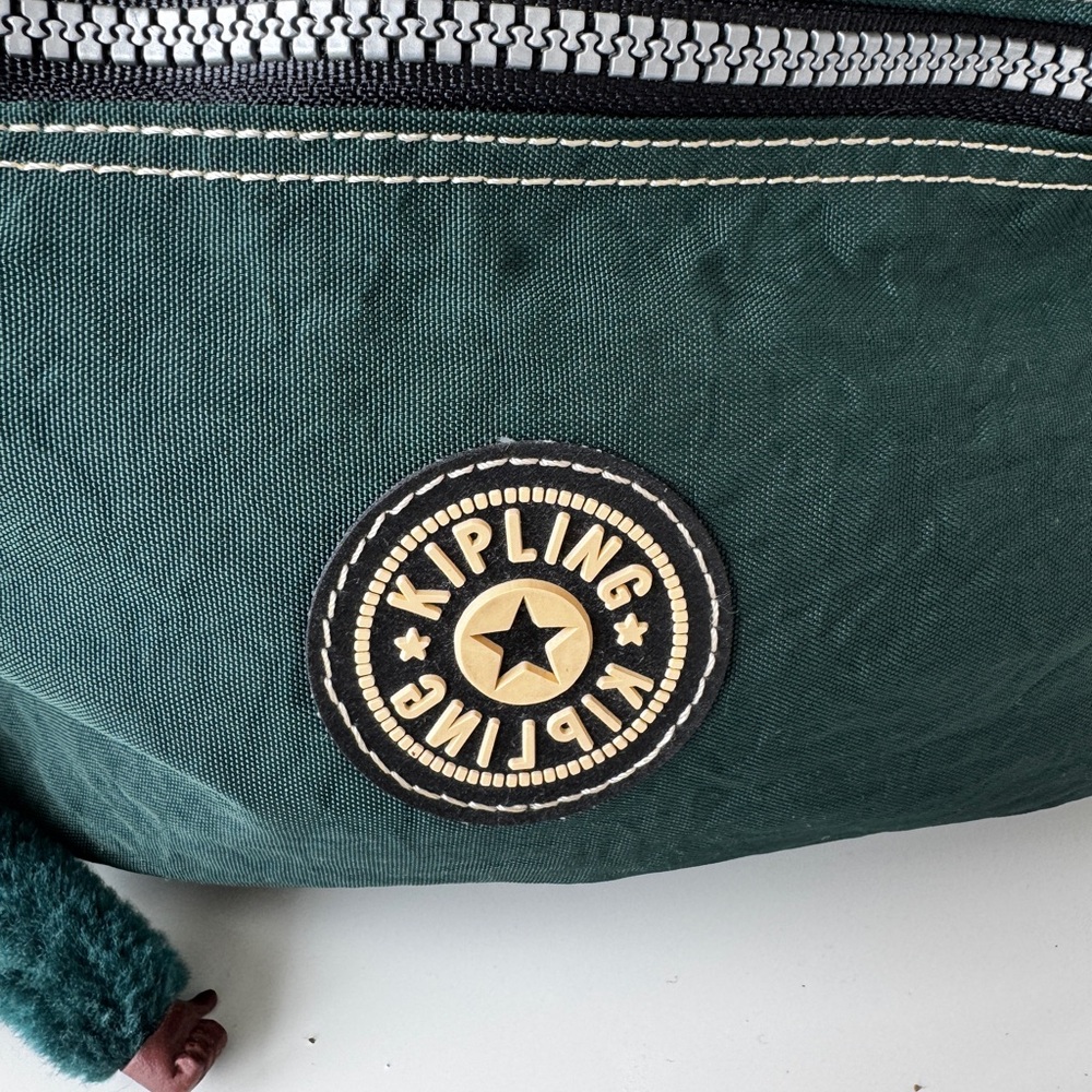 Kipling Green Crossbody with Furry Gorilla Keychain - Picture 3 of 6
